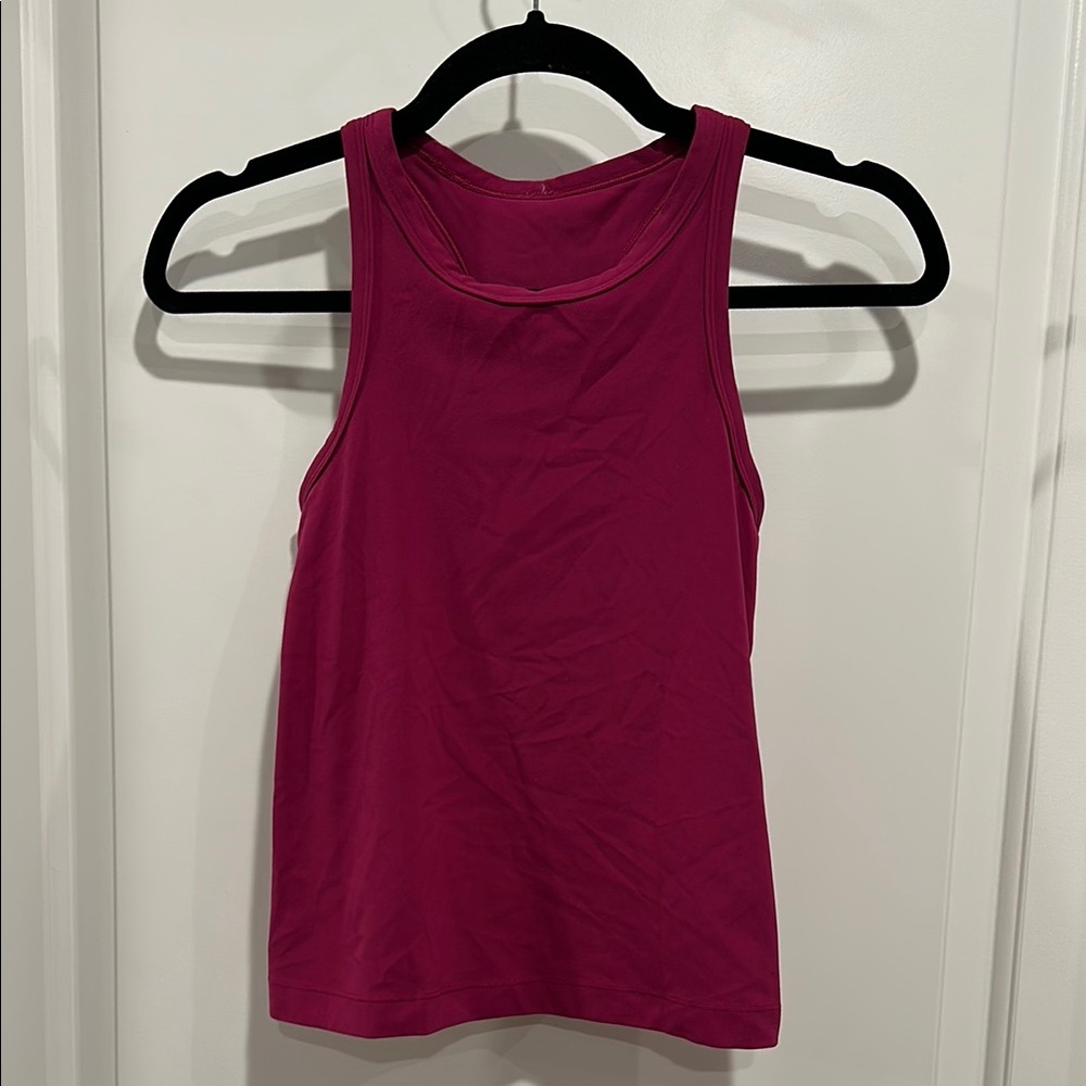 lululemon athletica Pink magenta Tank Top waist length racer back